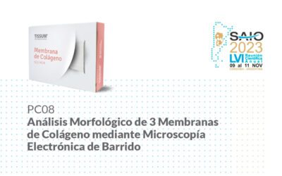 Análisis Morfológico de 3 Membranas de Colágeno mediante Microscopía Electrónica de Barrido